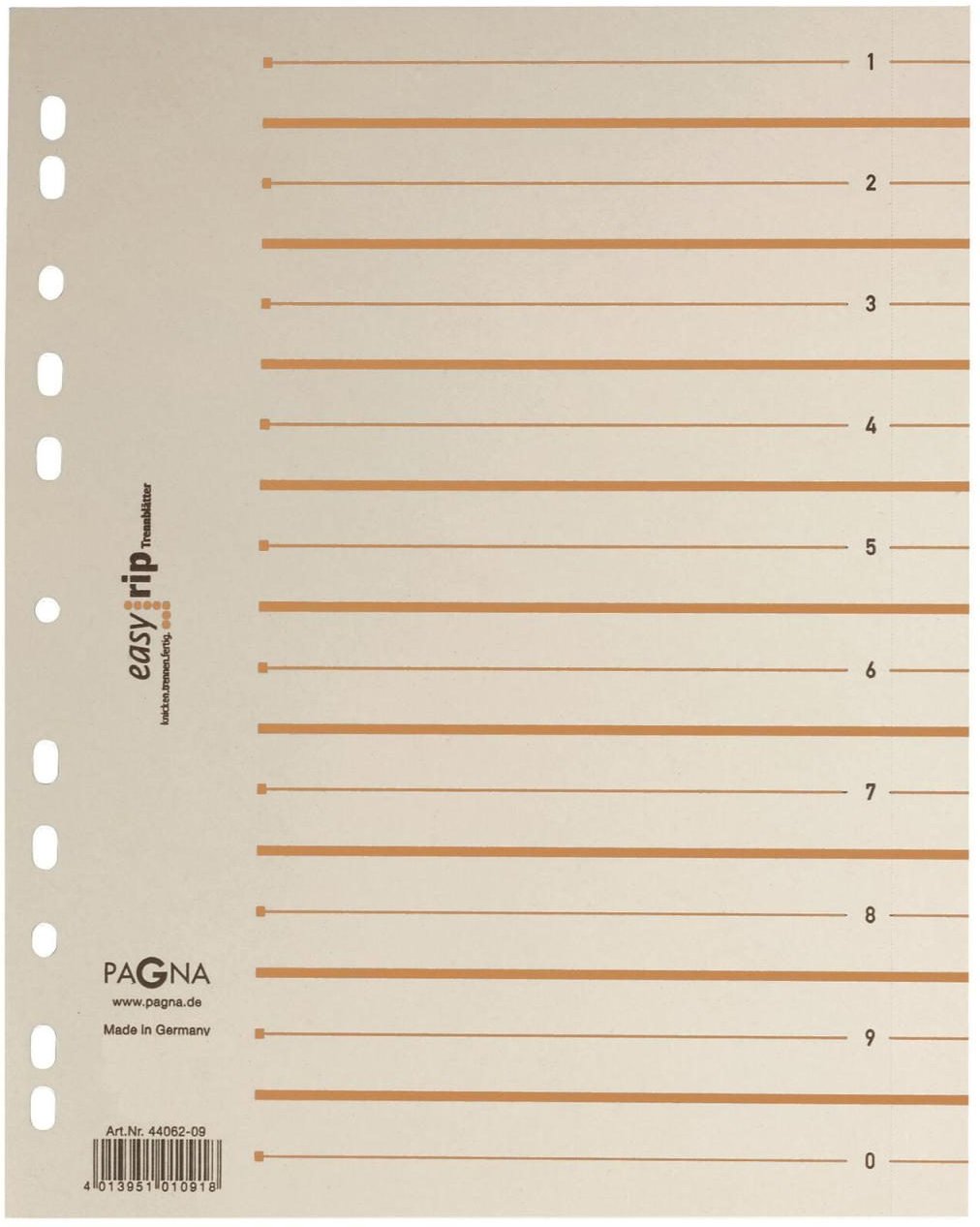 Thumbnail - PAGNA Easy Rip Trennblätter 225 g/m² chamois/orange