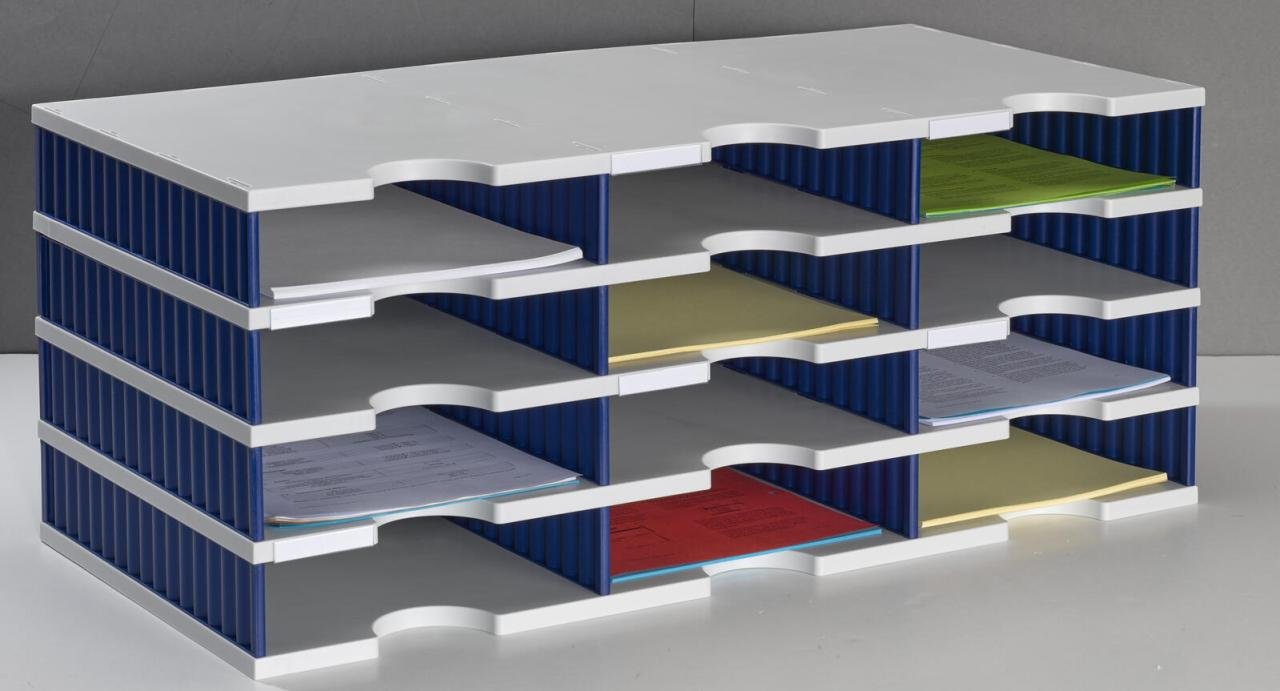 Thumbnail - styro Styrodoc Sortierstation DIN C4 12 -Fach grau/blau