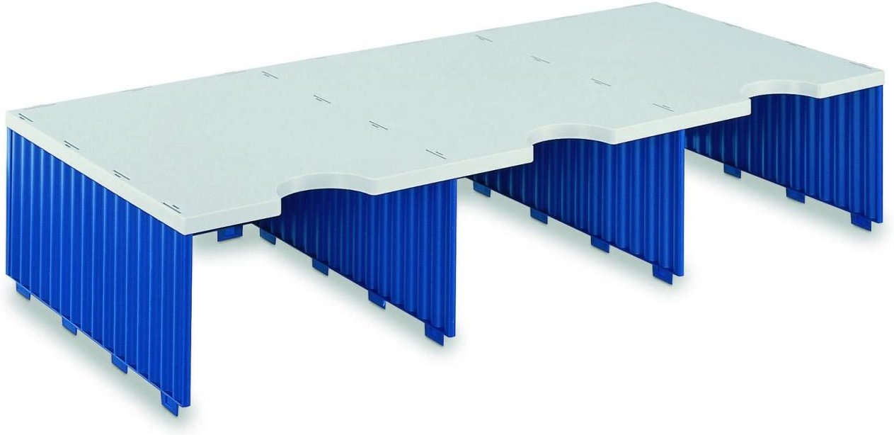 Thumbnail - styro Styrodoc Jumbo Aufbaueinheit Sortierstation DIN C4 3 -Fach grau/blau