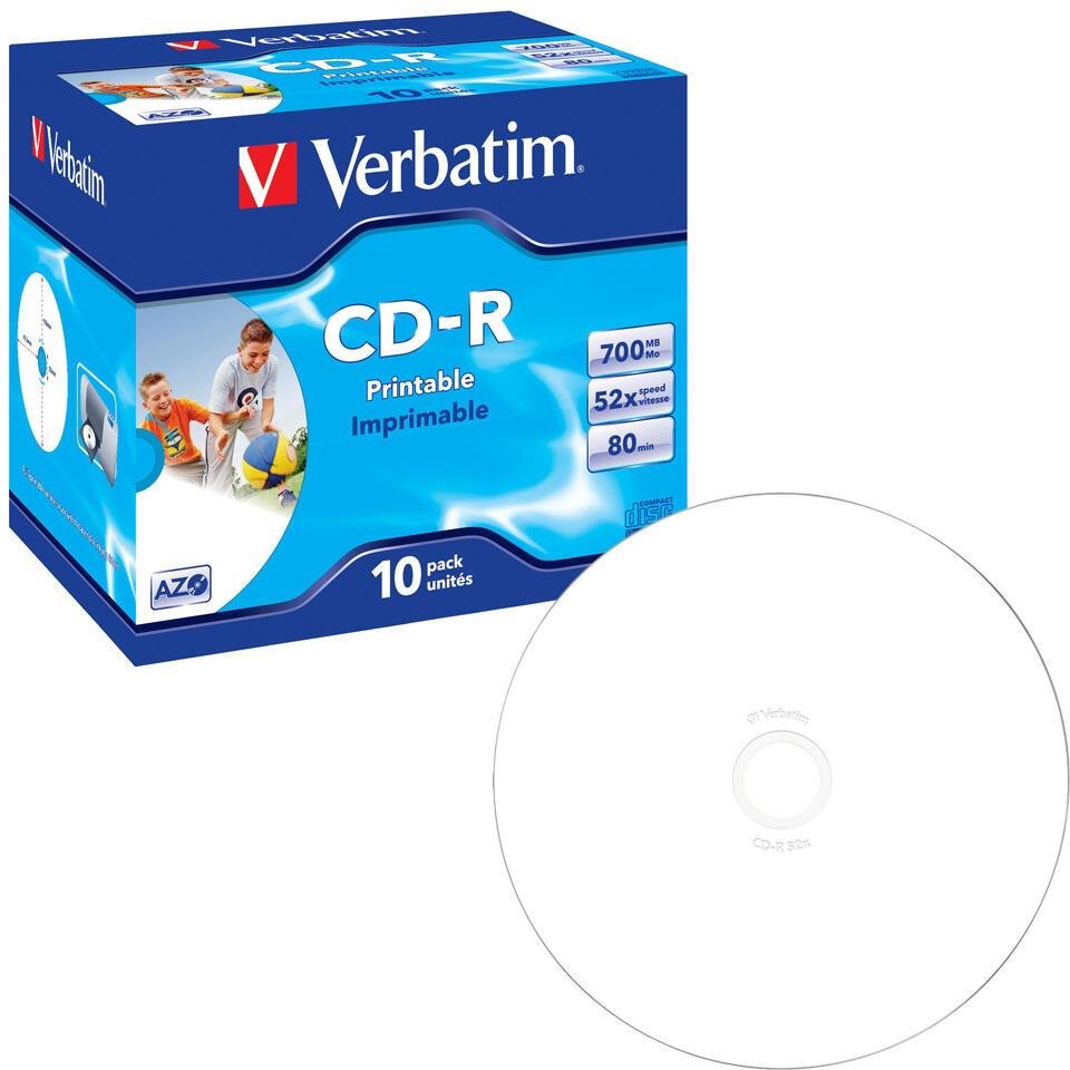 Verbatim CD-R 700MB 10er bedr Jewel Case