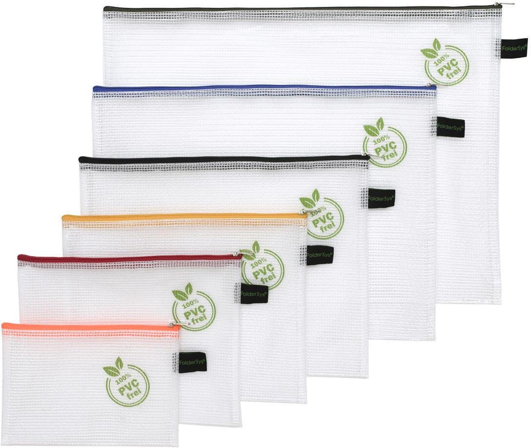 FolderSys Reißverschlussbeutel für verschiedene Formate transparent