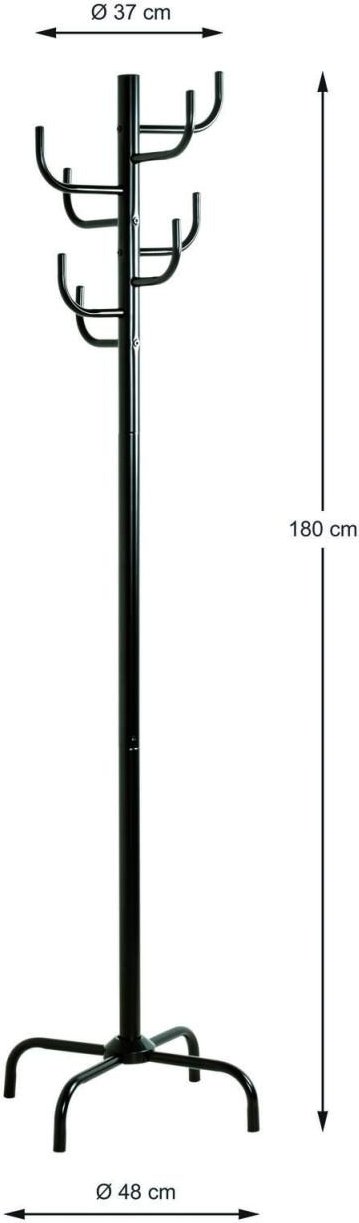 Thumbnail - HAKU Möbel Kleiderständer schwarz Stahl 37,0 x 180,0 cm 8 Haken
