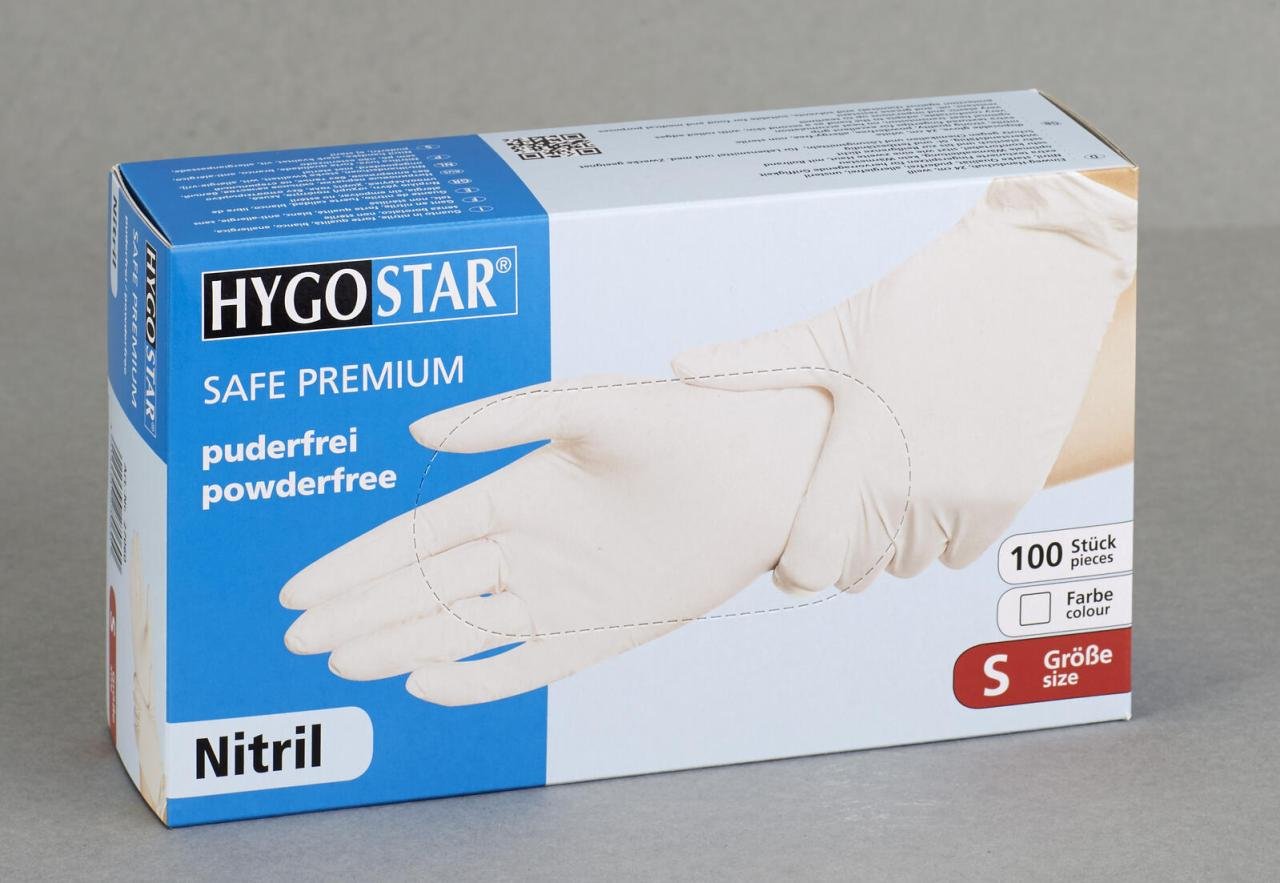 HYGOSTAR Einmalhandschuhe SAFE PREMIUM S weiß