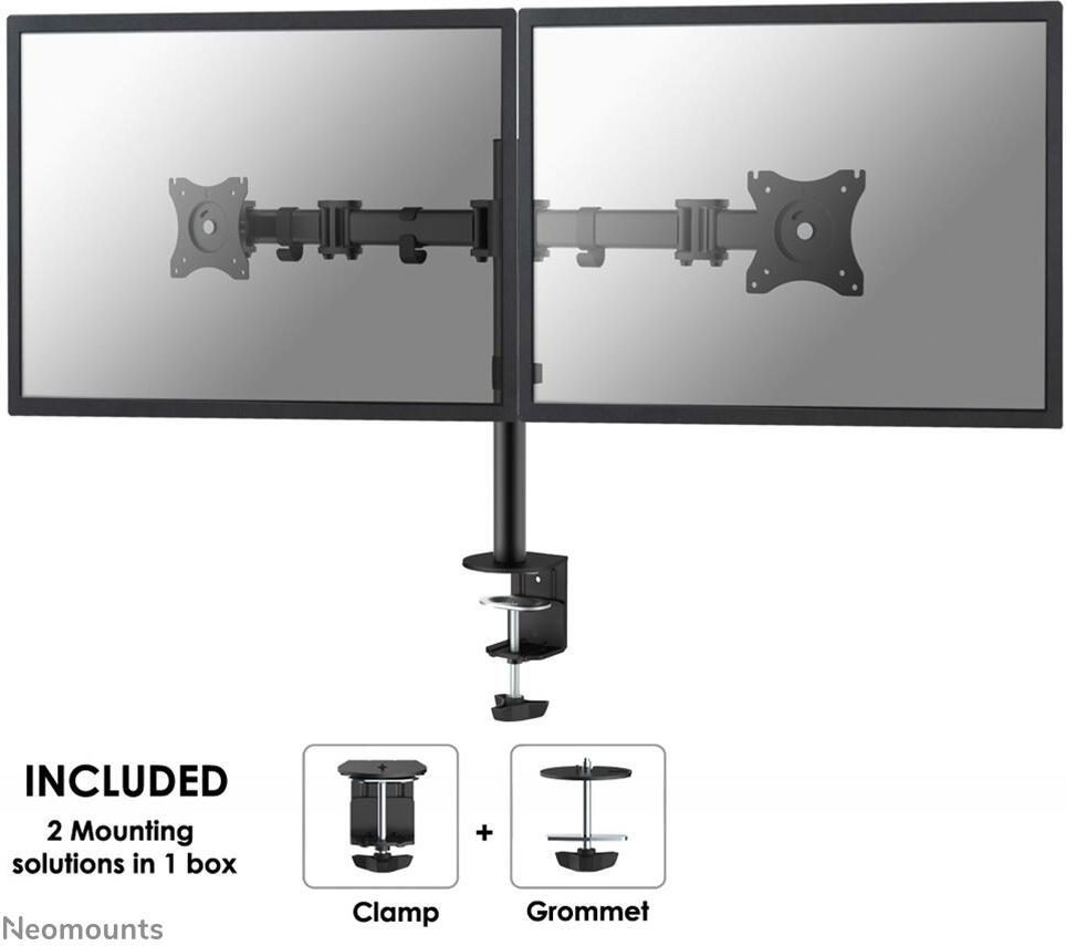 Neomounts NM-D135DBLACK dual Monitor Tischhalterung