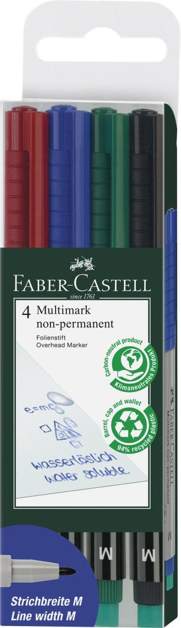 FABER-CASTELL Multimark 1526 M non-permanent Folienstifte-Set 1.0 mm Mehrfarbig