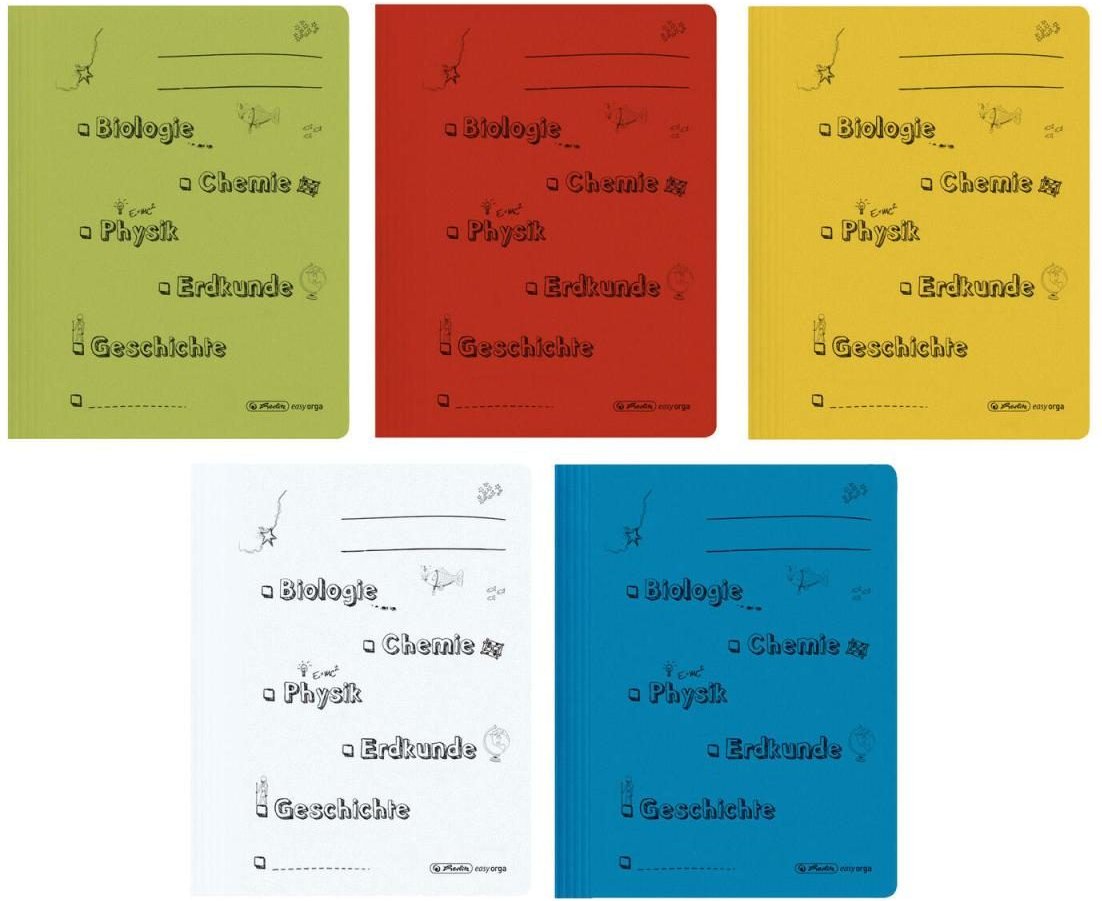 Thumbnail - herlitz Schnellhefter DIN A4 Stabiler Manila-Karton grün, rot, blau, weiß, gelb