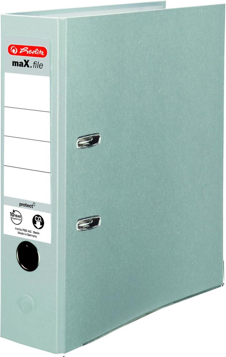 herlitz Ordner Rückenbreite 8 cm DIN A4 Kunststoff grau