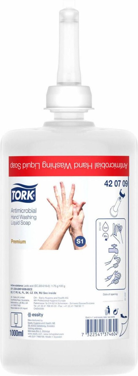 TORK Premium Händedekontaminationsseife Flüssigseife 1,0 l