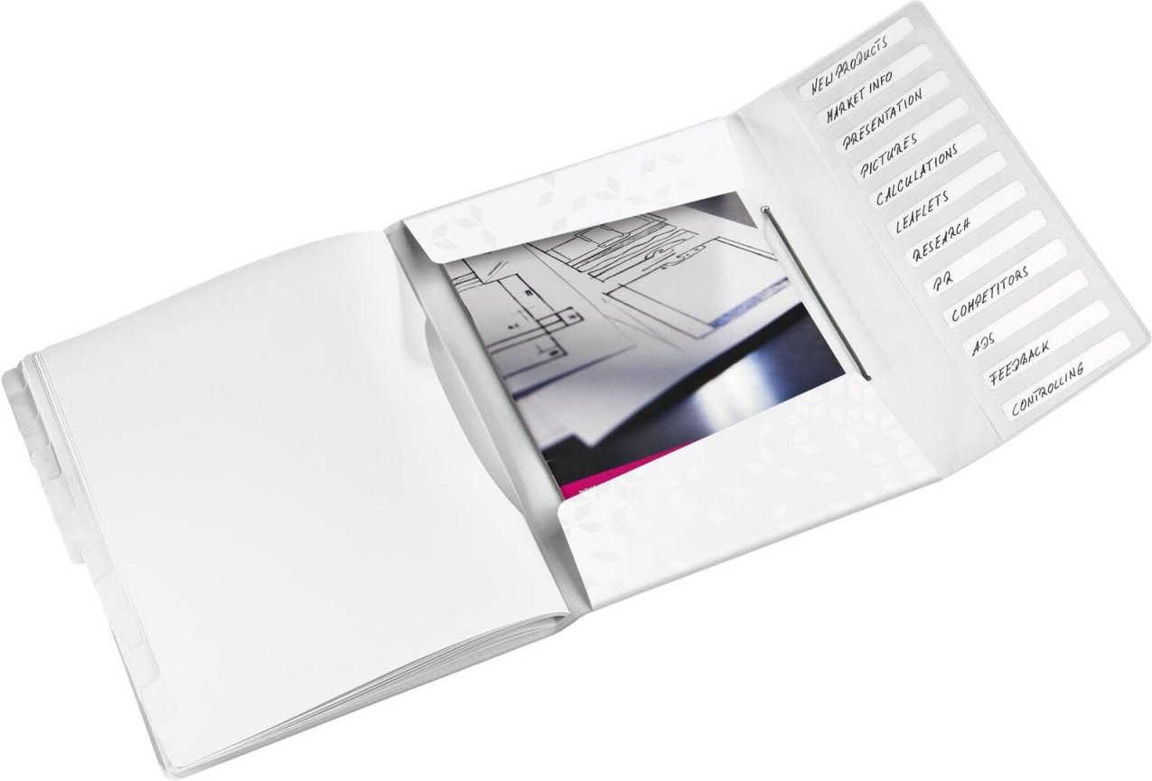 LEITZ Ordnungsmappe DIN A4 12-Fach  weiß