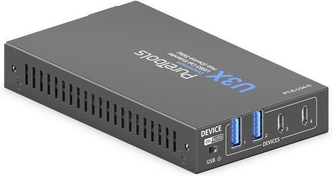 PureTools - USB3 Cat Extender Hub (geräteseitig) - USB 3.2 Gen1 Data Extender Hub mit vier Geräteanschlüssen
