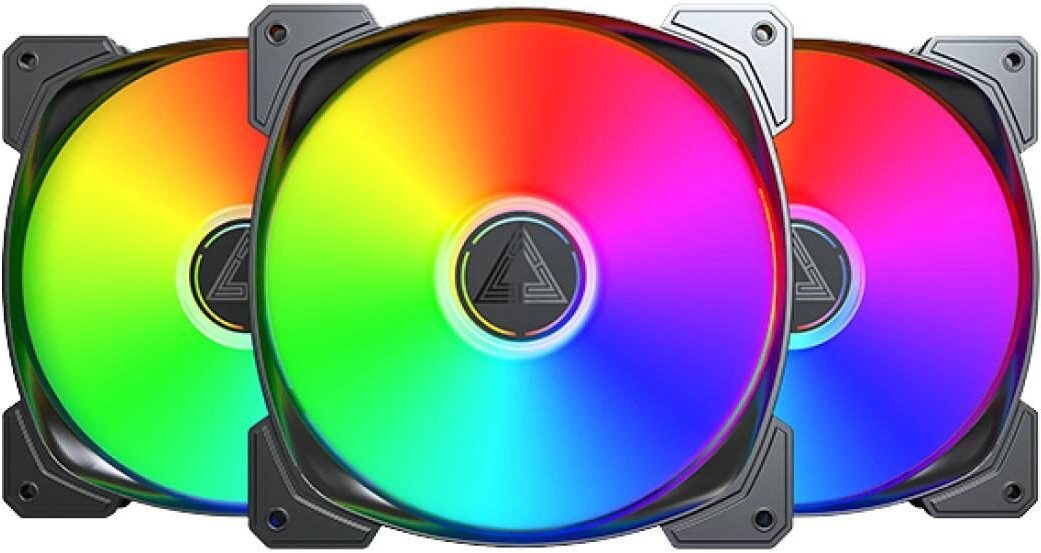 Montech Lüfter 3er Pack HP140 ARGB PWM 140mm, Schwarz