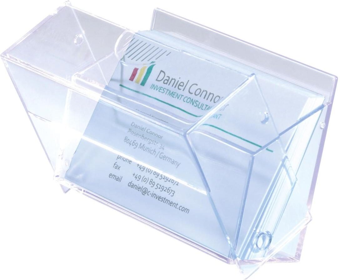 SIGEL Visitenkartenbox glasklar