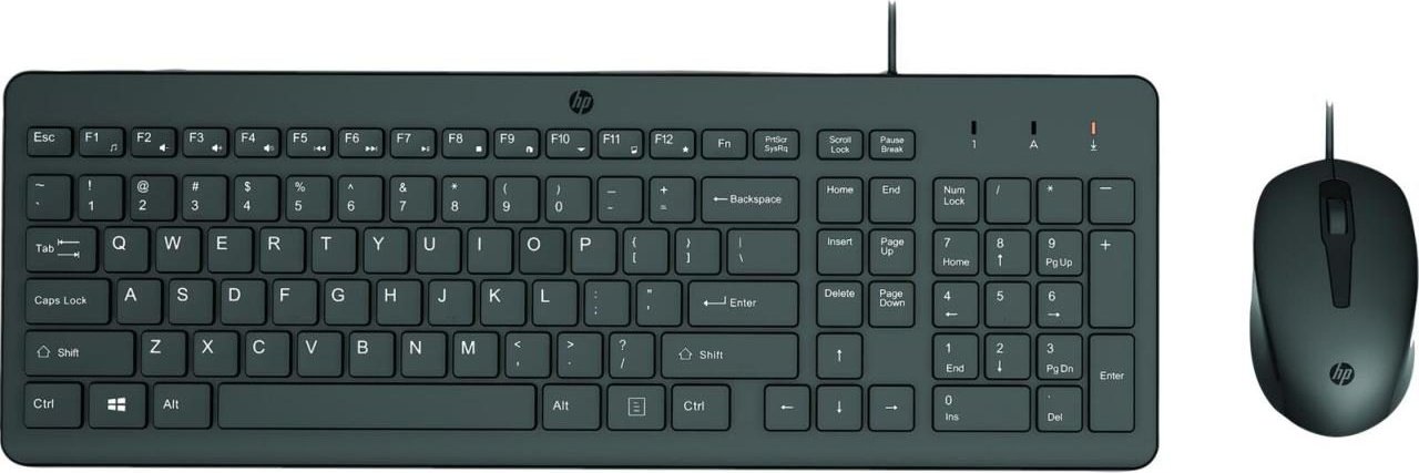 HP 150 Maus und Tastatur (kabelgebunden, schwarz)