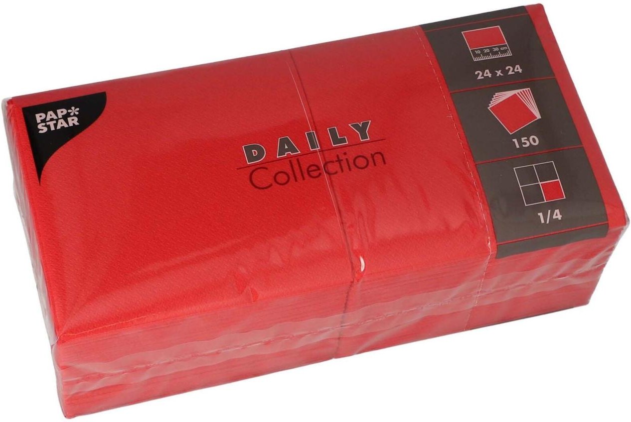 PAPSTAR Servietten 24,0 x 24,0 cm 2-lagig rot