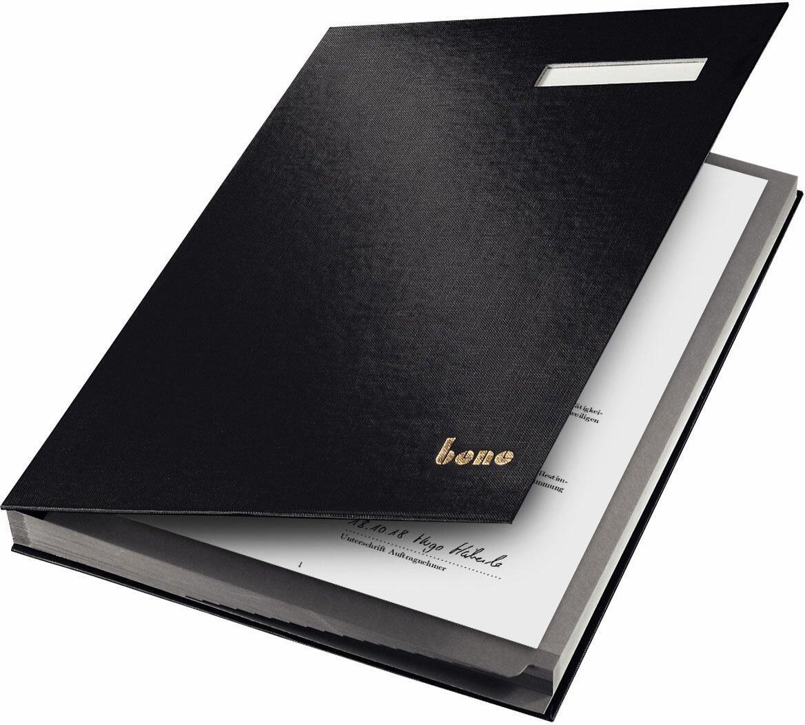 bene Unterschriftenmappe für DIN A4 schwarz