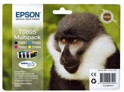 Epson Original T0895 Druckerpatronen MultiPack schwarz cyan magenta gelb (C13T08954011)