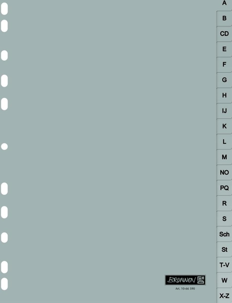 BRUNNEN Ordnerregister Vollformat A-Z DIN A4