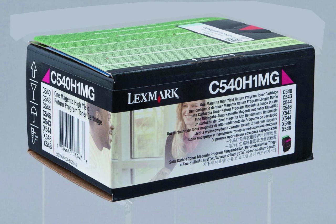 X544dn/dtn/dw/n, X546dtn, X548de/dte Lexmark Original Toner magenta 2.000 Seiten (C540H1MG) für C540n, C543dn, C544dn/dt...