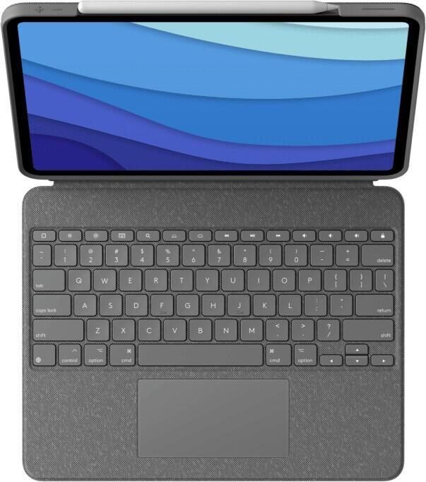 Logitech Combo Touch Tastatur und Foliohülle mit Trackpad oxford grey