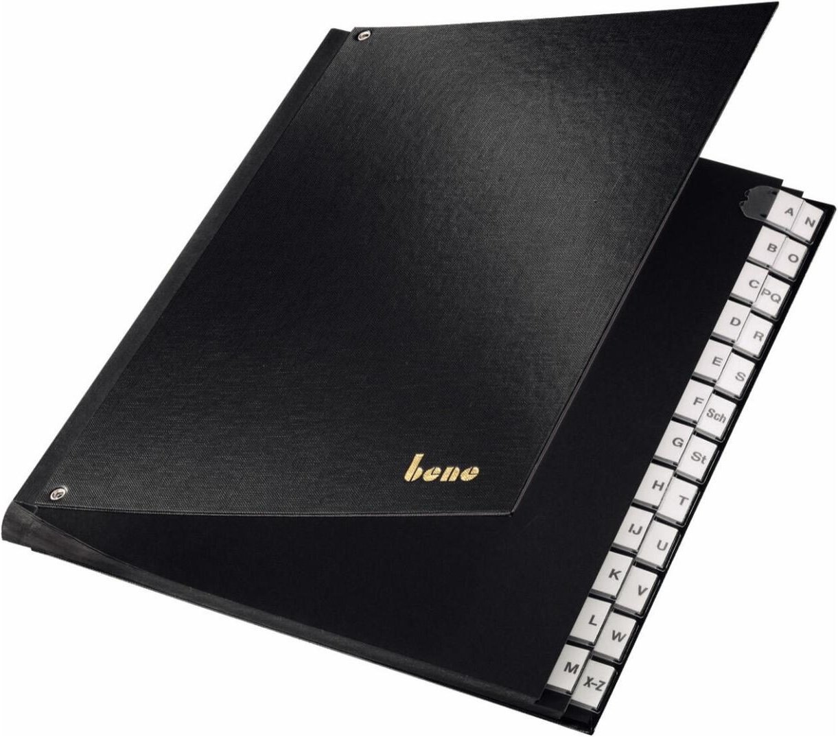 bene Pultordner DIN A4 24 Taben schwarz