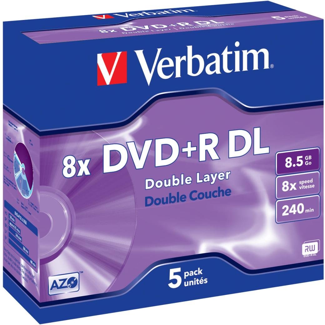 Verbatim DVD+R 8,5 GB 5er Jewel Case