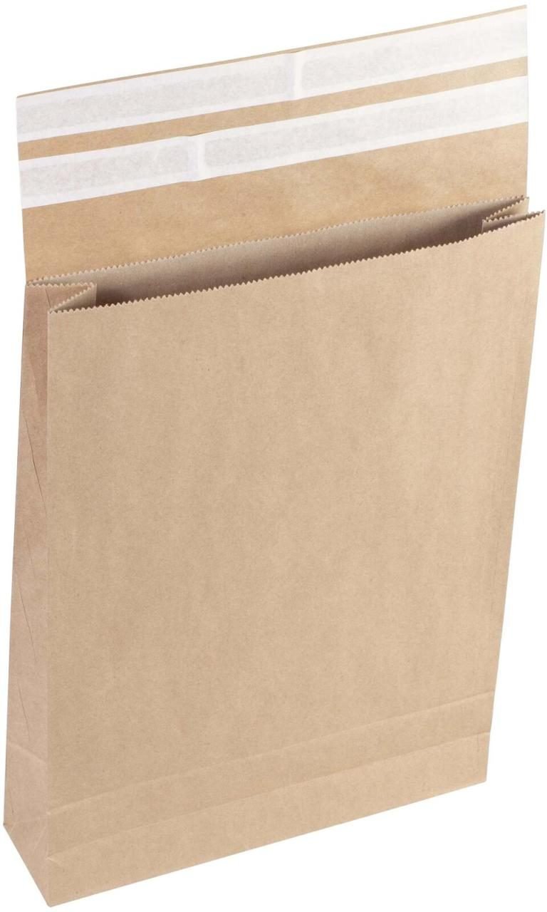 flexiPAK classic Doppelfixverschluss Faltentaschen braun