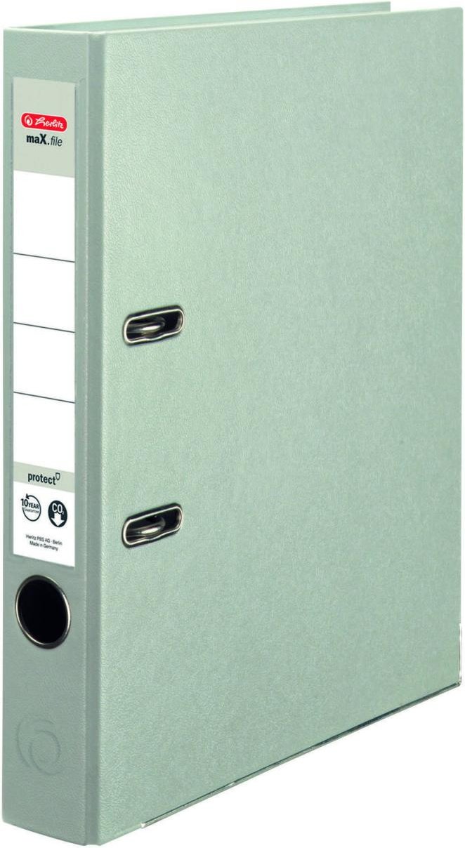 herlitz Ordner Rückenbreite 5 cm DIN A4 Kunststoff grau