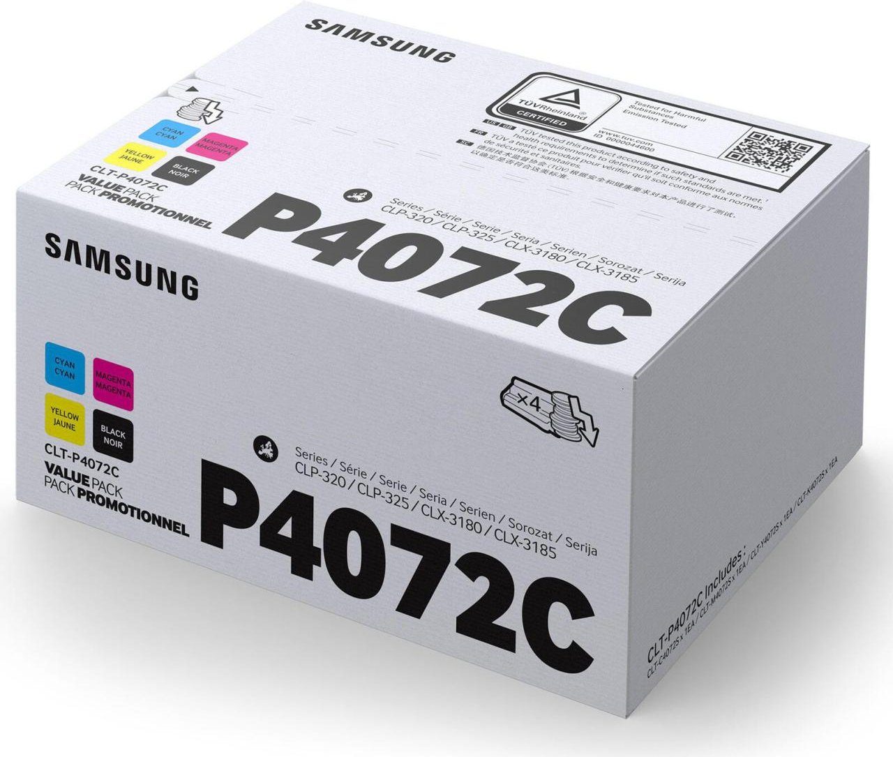 HP Original CLT-P4072C Rainbow-Kit Toner schwarz cyan magenta gelb 4.500 Seiten (CLT-P4072C/ELS) für CLP-320/N, 325