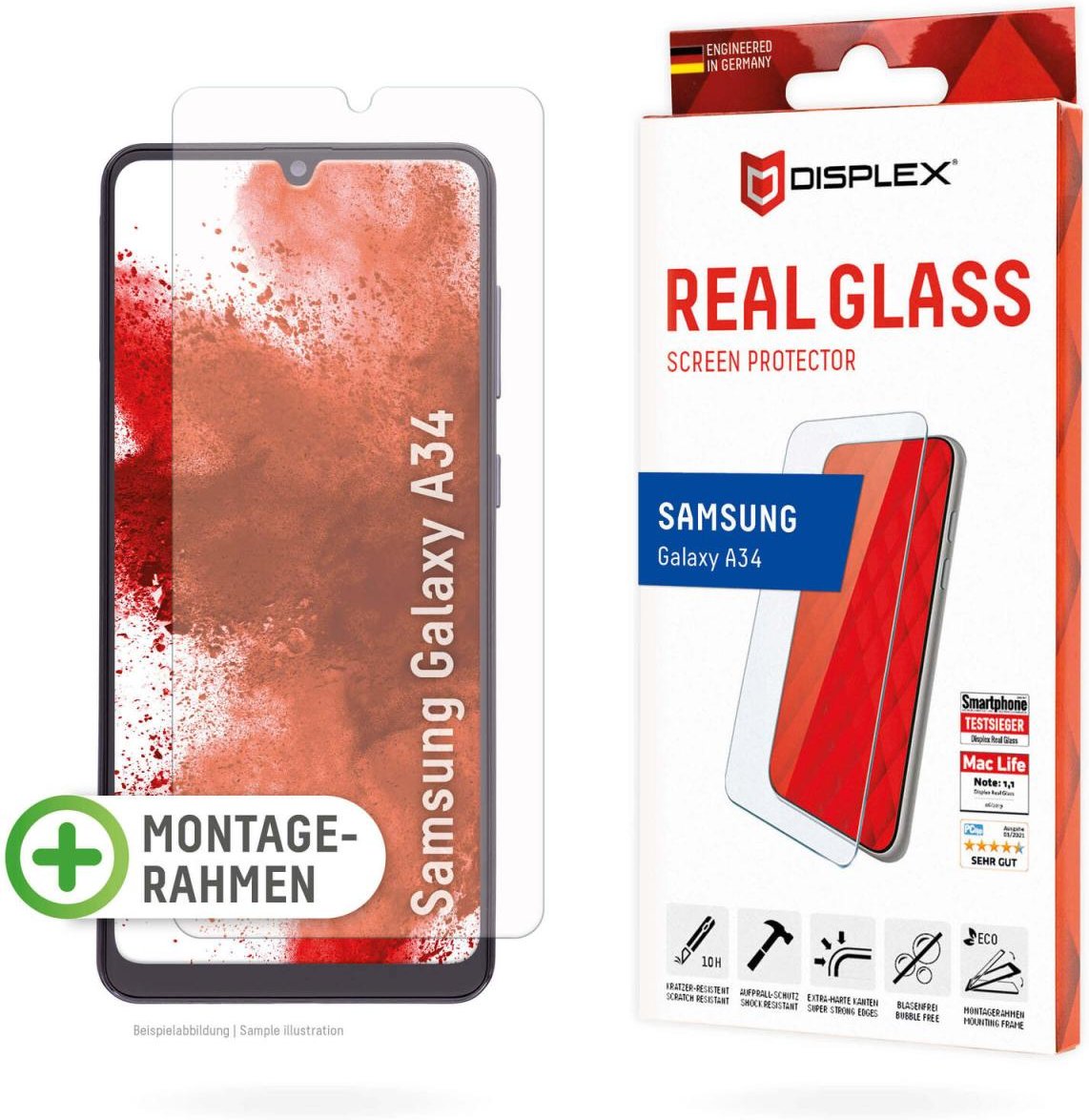 DISPLEX Panzerglas Displayschutz für Samsung Galaxy A34/ A34 5G