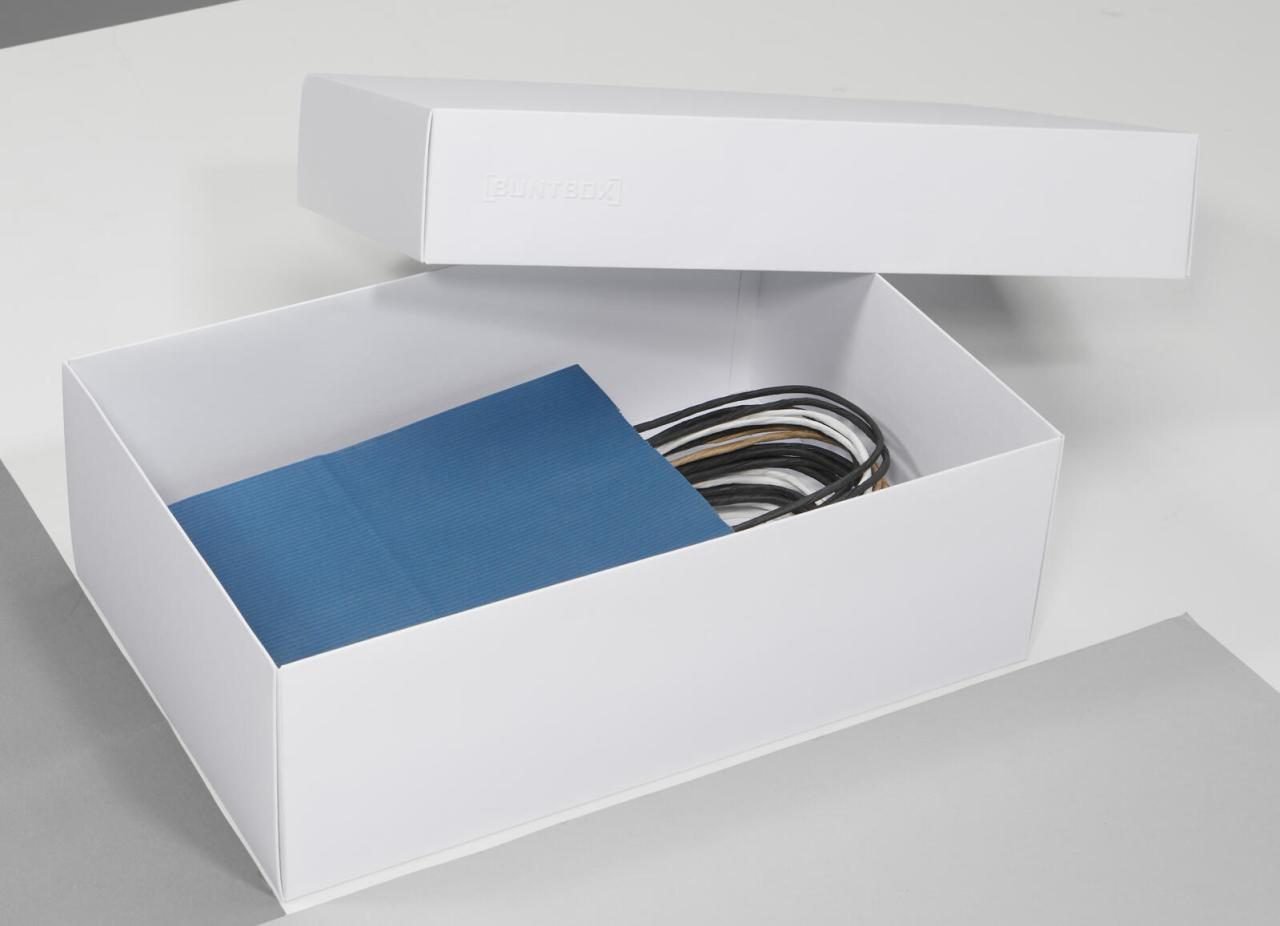 BUNTBOX Geschenkboxen XL 8,6 l - 34,0 x 22,0 x 11,5 cm weiß