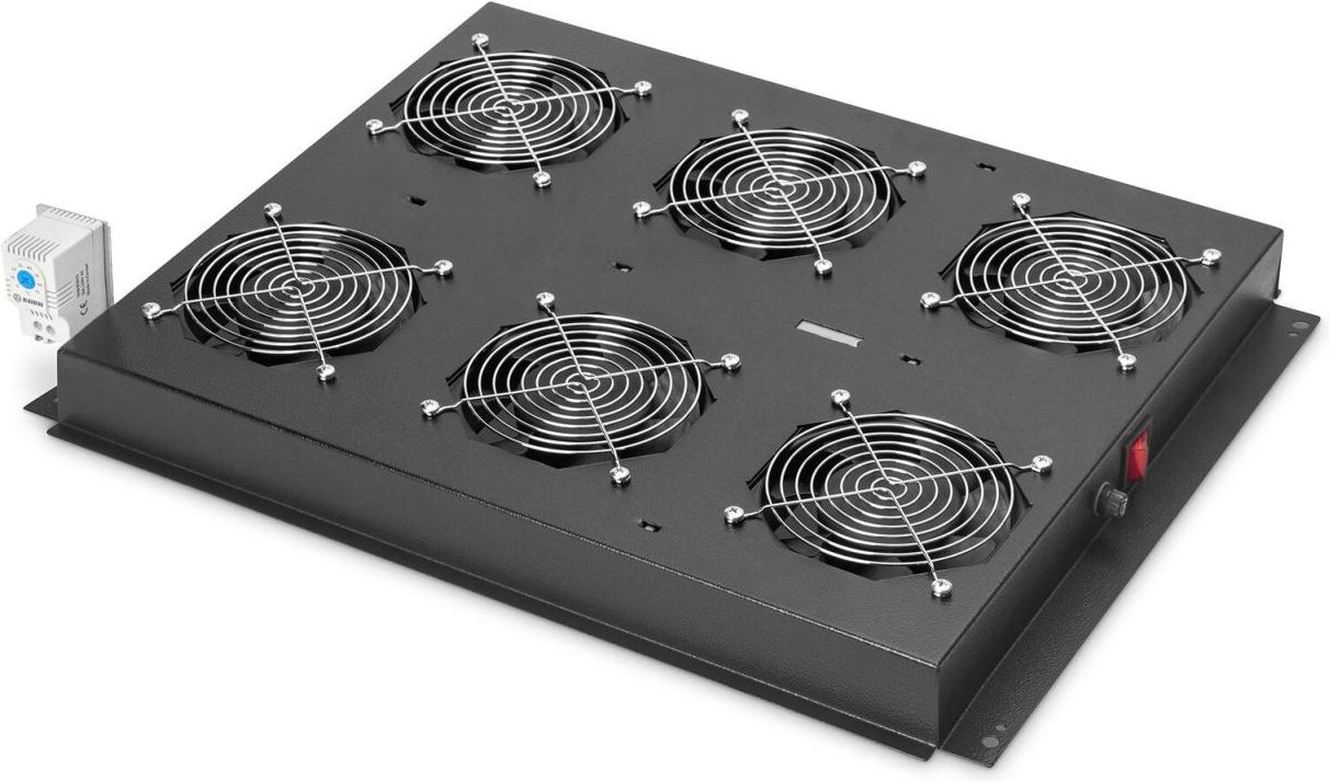 Thumbnail - Digitus Dachlüftermodule für 19" Unique Schränke 6 Lüfter RAL9005 schwarz