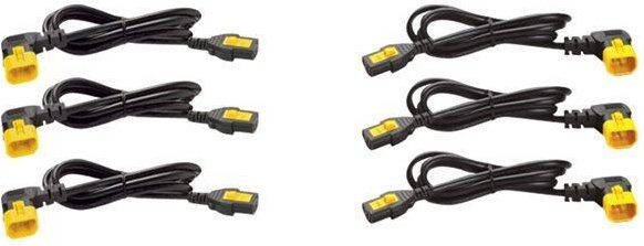APC AP8702R-WW Stromkabel-Set (je 6), verriegelbar, C13 auf C14 (90 Grad), 0,6 m