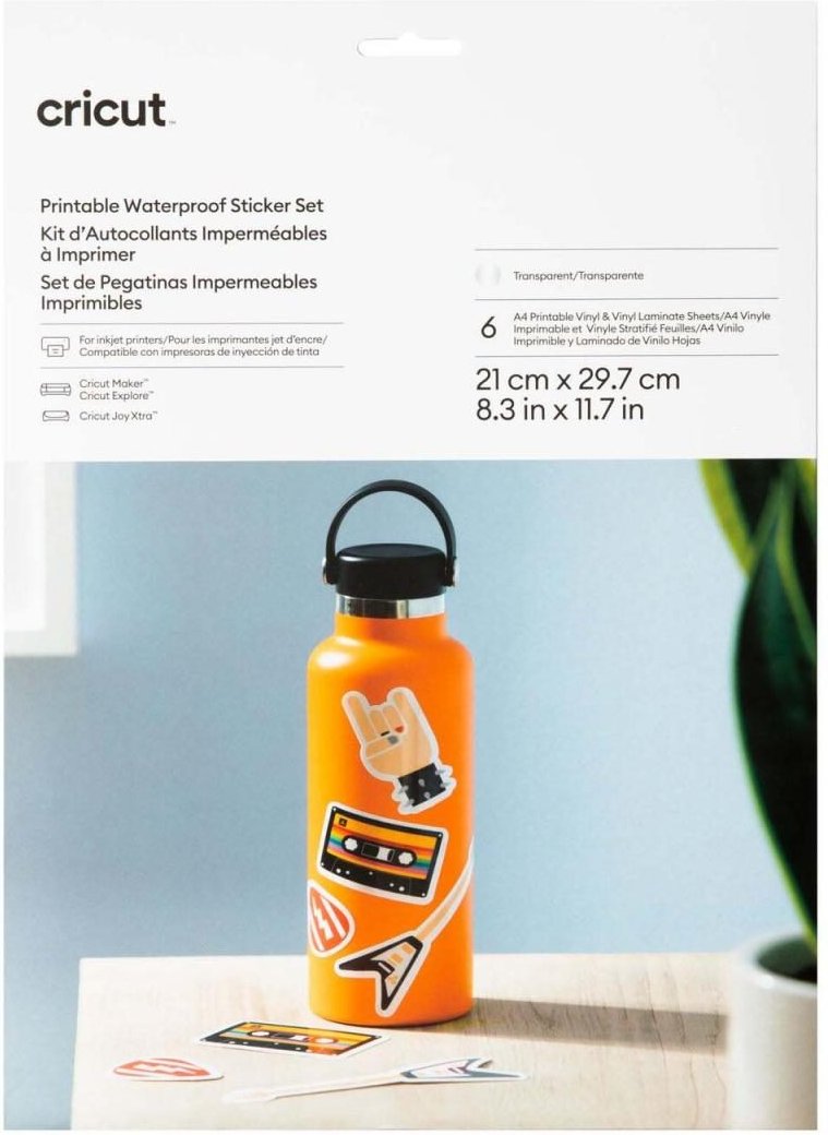 Cricut bedruckbare Aufkleberfolie für Schneideplotter transparent