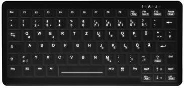 Active Key AK-C4110 kabellose Hygiene-Tastatur - QWERTZ Deutsch - Schwarz