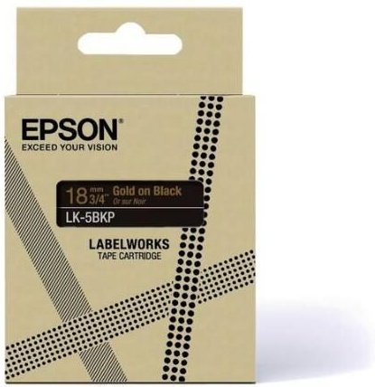 Epson LabelWorks LK-5BKP - Metallic - gold auf schwarz - Rolle (1,8 cm x 9 m) 1 Kassette