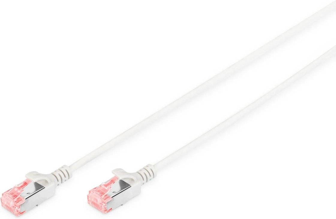 DIGITUS Patch-Kabel Slim RJ-45 (M) zu RJ-45 (M) 10m Kupfer U/FTP Cat 6 grau (DK-1624-100S)