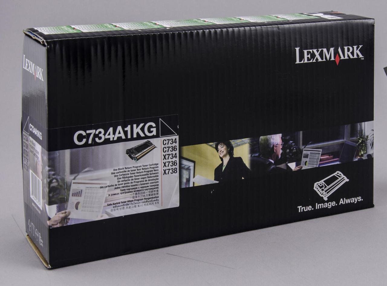 Lexmark Original Toner schwarz 8.000 Seiten (C734A1KG) für C734dn/dtn/dw/n, C736dn/n/dtn, X734de, X736de, X738de/dte
