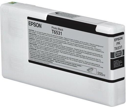Epson Original UltraChrome Druckerpatrone photo schwarz 200ml(C13T653100)