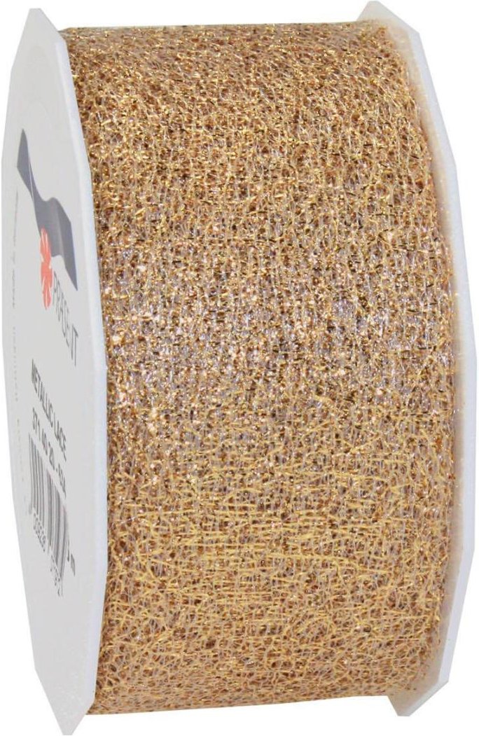 PRÄSENT Geschenkbänder 40 mm x 20 m gold