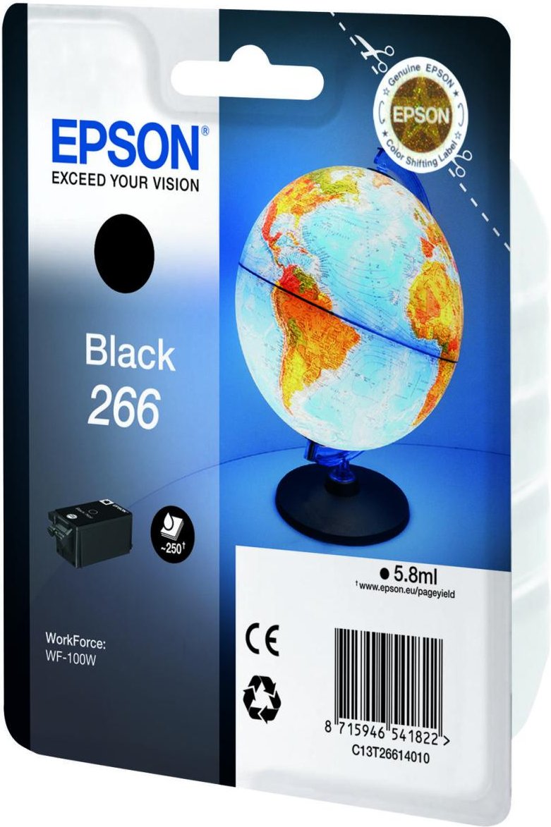 Epson Original 266 Druckerpatrone schwarz 250 Seiten 5,8ml (C13T26614010)