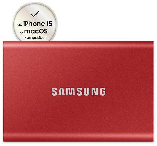 Thumbnail - Samsung Portable SSD T7 500GB für PC/Mac (red)