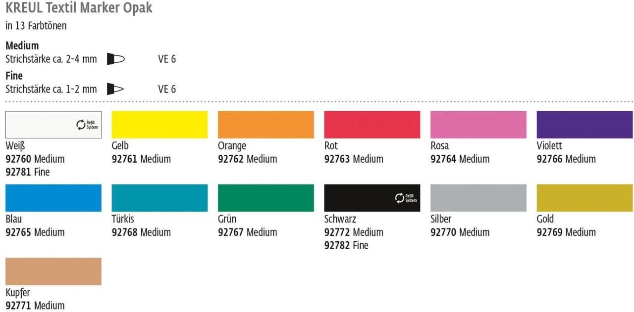 KREUL Textilmarker 2.0 - 4.0 mm Weiß