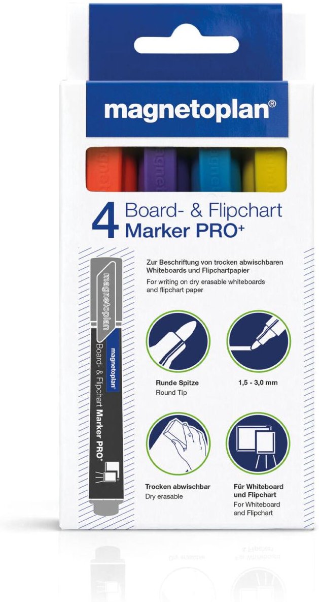 magnetoplan PRO Whiteboard- und Flipchart-Marker 1.5 - 3.0 mm Mehrfarbig