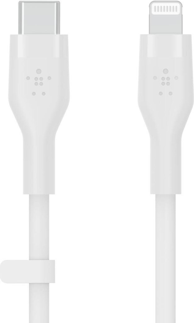 Belkin BoostCharge Flex USB-C Kabel mit Lightning Connector (1m, Weiß)