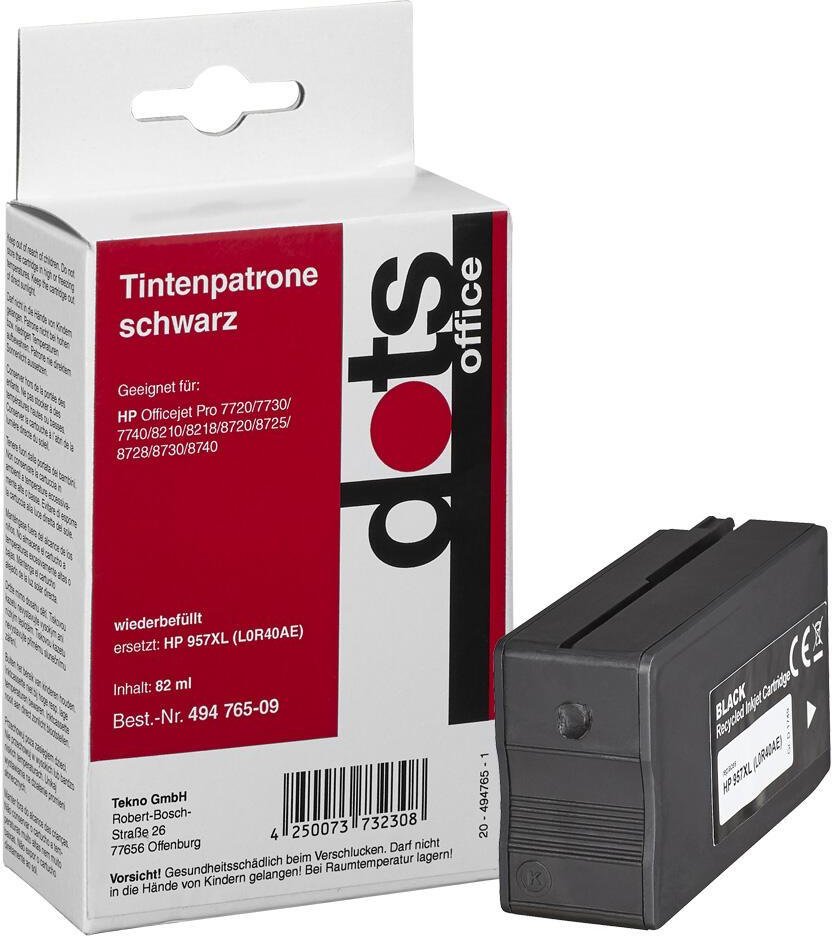 Thumbnail - dots Druckerpatrone kompatibel zu HP 957XL (L0R40AE) schwarz