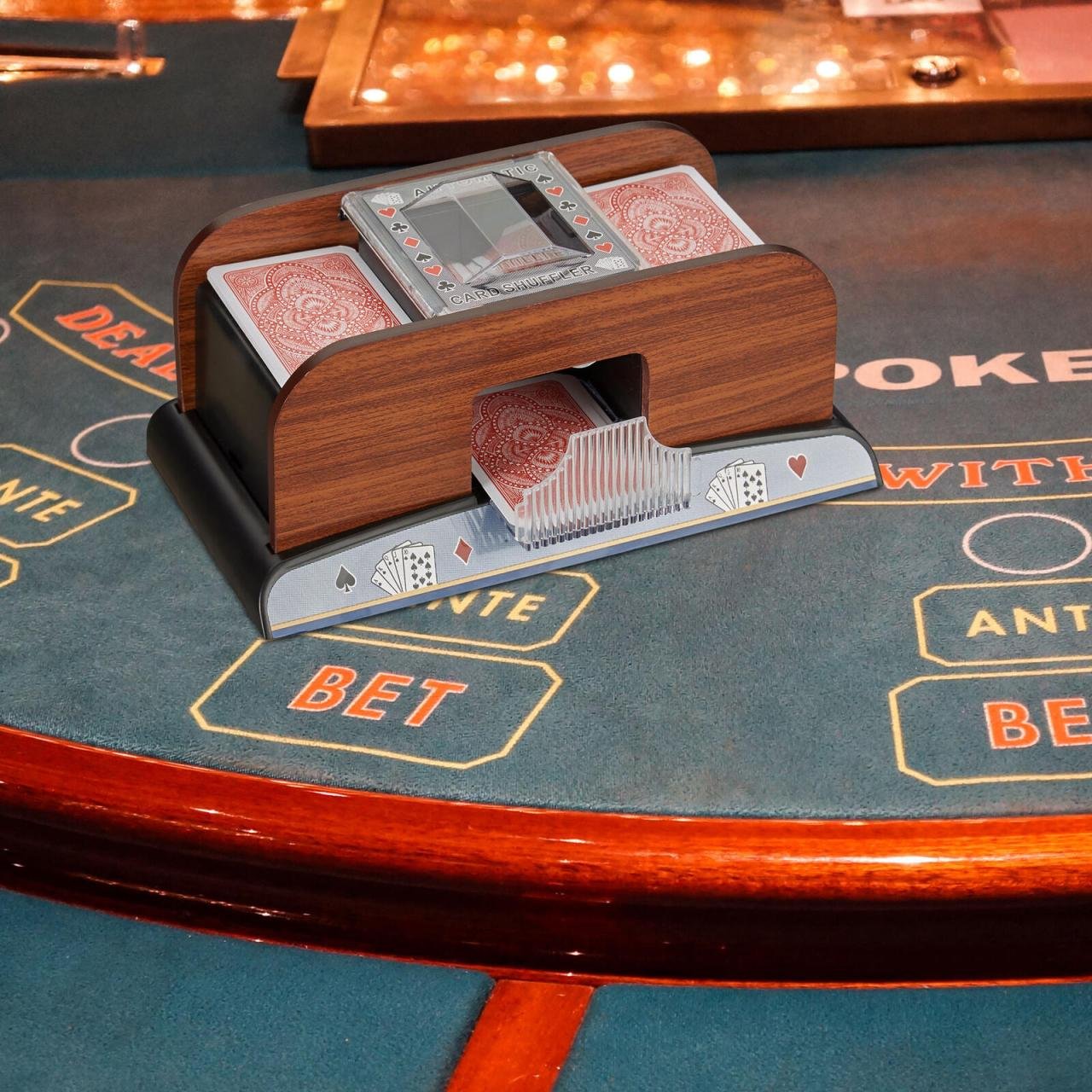 Thumbnail - relaxdays Holzoptik Kartenmischgerät