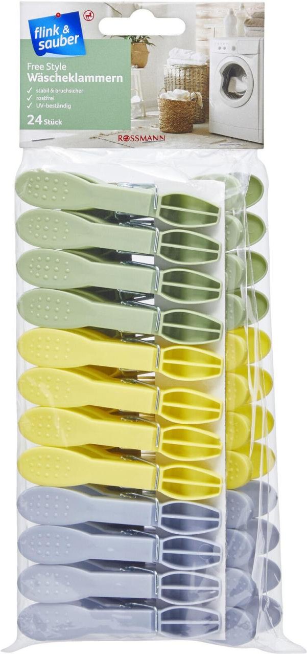 flink & sauber Free Style Wäscheklammern bunt