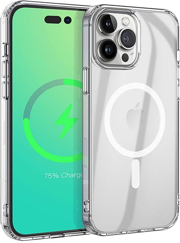 eSTUFF Berlin Magnetic Hybrid Case für das iPhone 14 Pro Max - Clear