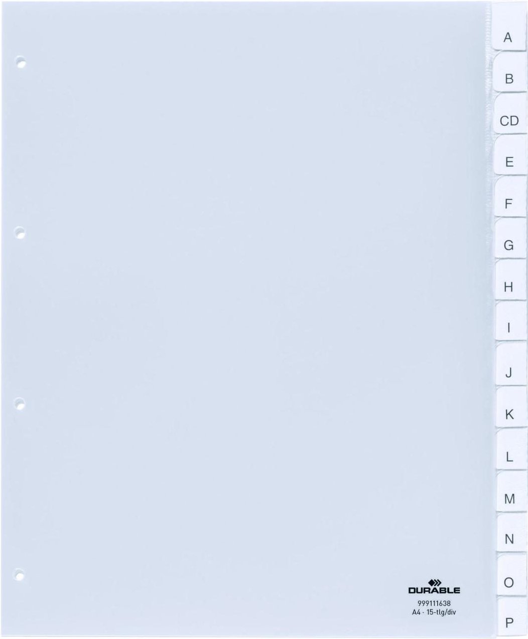 Thumbnail - DURABLE Ordnerregister Vollformat, Überbreite blanko DIN A4