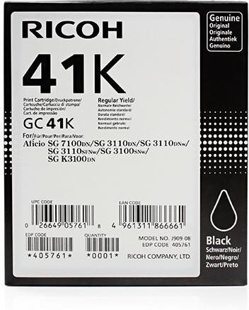 Ricoh Original Type GC 41K Druckerpatrone - schwarz (405761)